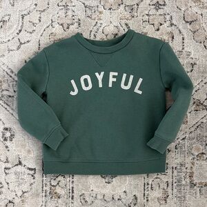 Little Co by Lauren Conrad Girls 3T Green 'Joyful' Sweatshirt